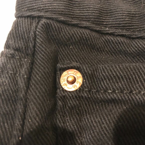 VINTAGE LEVIS, LOW RISE, 100% COTTON, BLACK JEANS - Picture 3 of 9